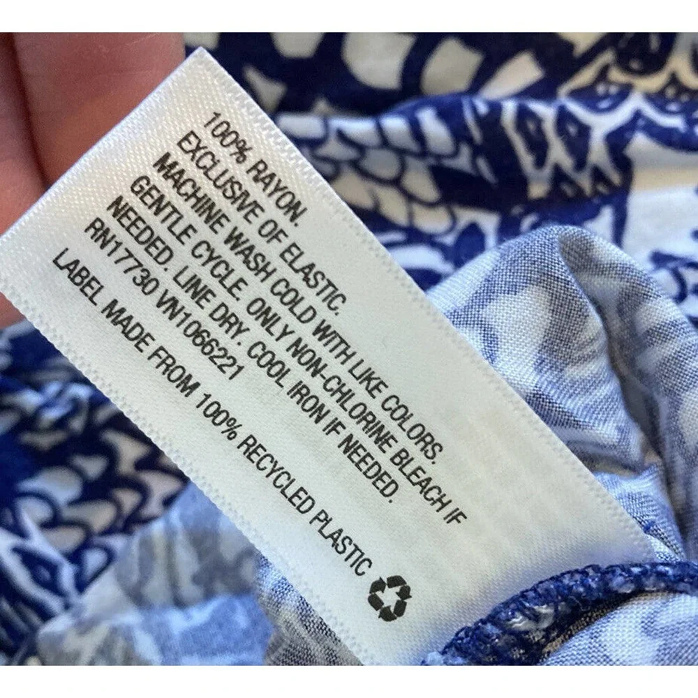 Lilly Pulitzer Patterned Strapless Jumpsuit Size Medium Women’s Blue - Picture 4 of 9